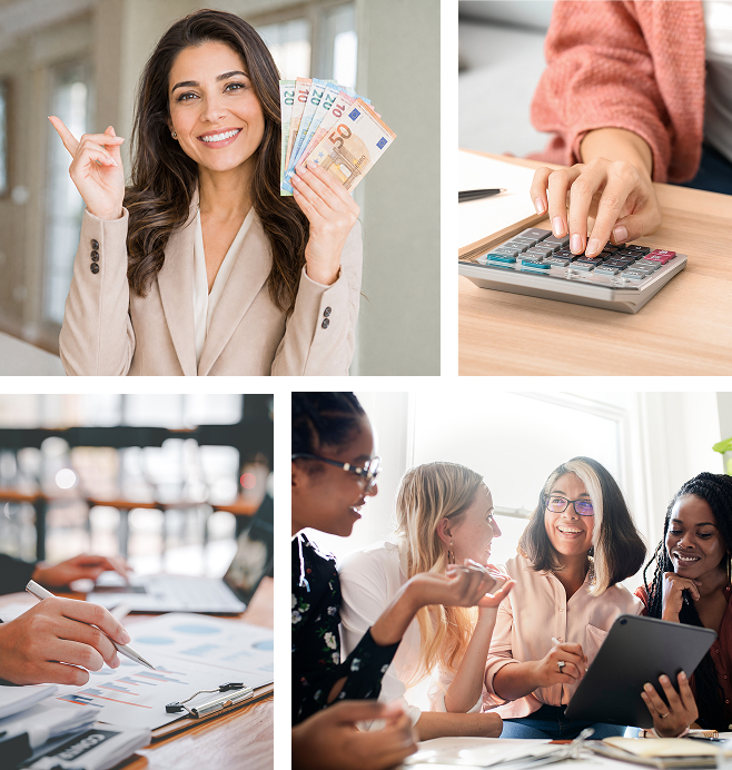 Passives Einkommen für Frauen durch Finanzplanung, Budgetierung und Strategien zum Vermögensaufbau.