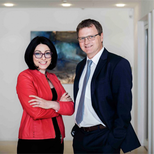 Vorstandsmitglieder Mag.a Elham Ettehadieh und Andreas Fellner, MSc. 
